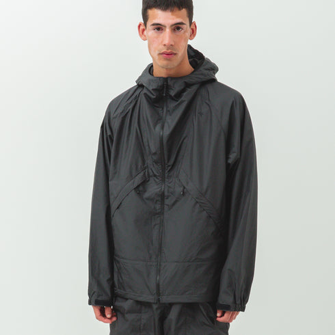 Goldwin Rip-Stop Hooded Jacket Black GL15145 4571657123627 Fit Front Degli Uberti