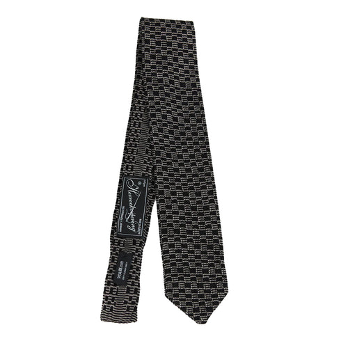 Mfpen Formal Tie Black/Grey/Ladder A125-0105740019241012 1 Degli Uberti