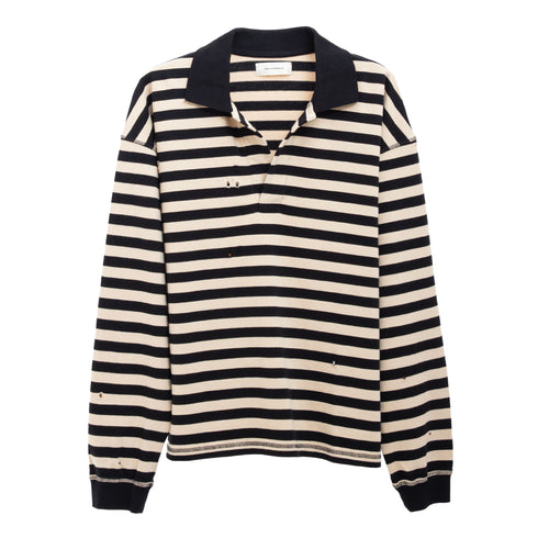 mfpen Fractured Polo Wide Black Stripe M325-076 570019249476 Front Degliuberti