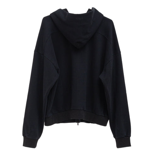 O Files Origami Seam Hoodie Black Back Degliuberti