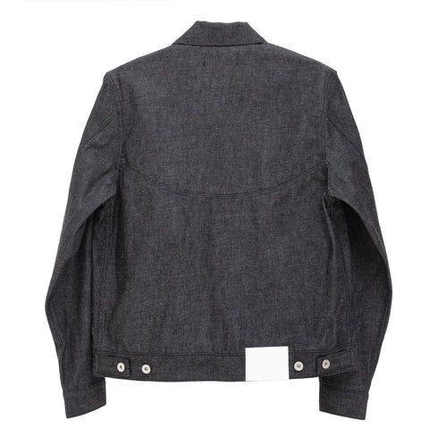 Sage Nation Denim Jiji Jacket Raw Black S084 Back Degli Uberti