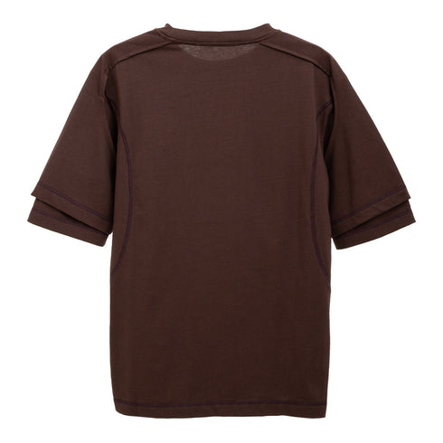 AFFXWRKS Dual Sleeve S/S T-Shirt Shale Brown SS24T10 Degli Uberti