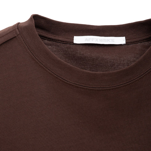 AFFXWRKS Dual Sleeve S/S T-Shirt Shale Brown SS24T10 Degli Uberti