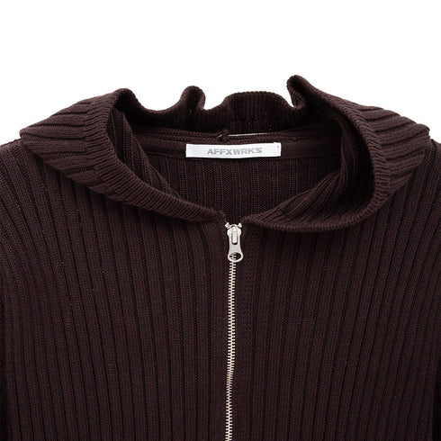 AFFXWRKS Knit Hoodie Russet FW24KN02 Degli Uberti