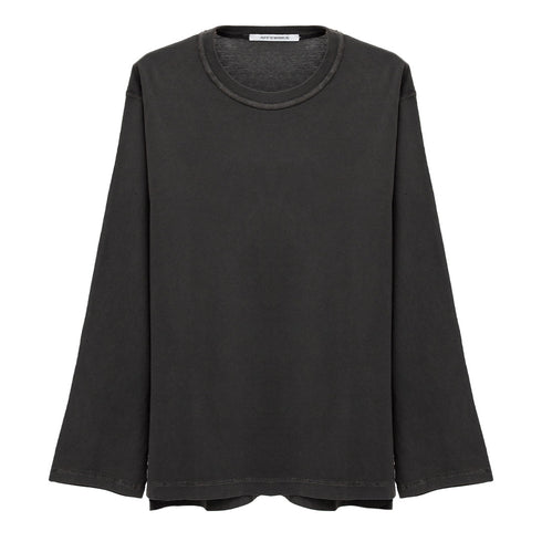 AFFXWRKS Micro Logo L/S T-Shirt Washed Black FW24T04 Degli Uberti