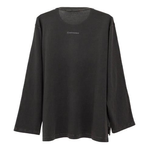 AFFXWRKS Micro Logo L/S T-Shirt Washed Black FW24T04 Degli Uberti