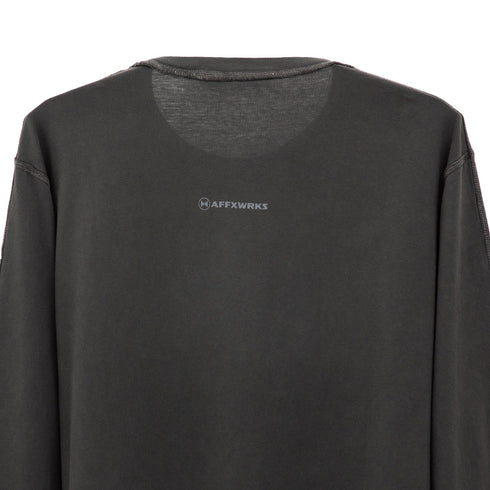 AFFXWRKS Micro Logo L/S T-Shirt Washed Black FW24T04 Degli Uberti