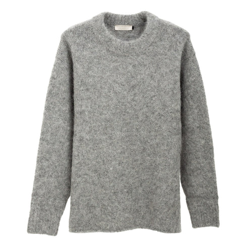 Amomento Alpaca Round Neck Pullover Grey AM24FW02CD Degli Uberti