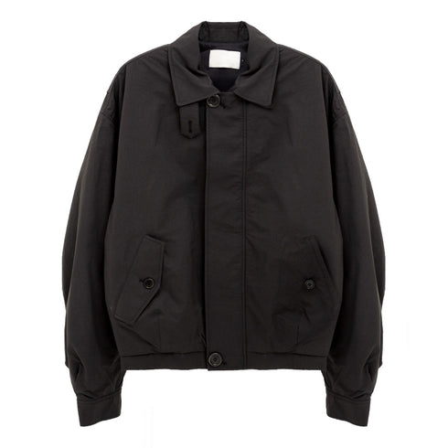 Amomento Padded Cotton Nylon Jumper Black AM24FWM04JP Degli Uberti