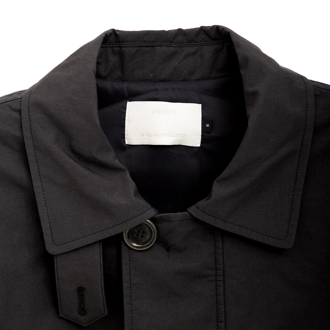 Amomento Padded Cotton Nylon Jumper Black – Degli Uberti