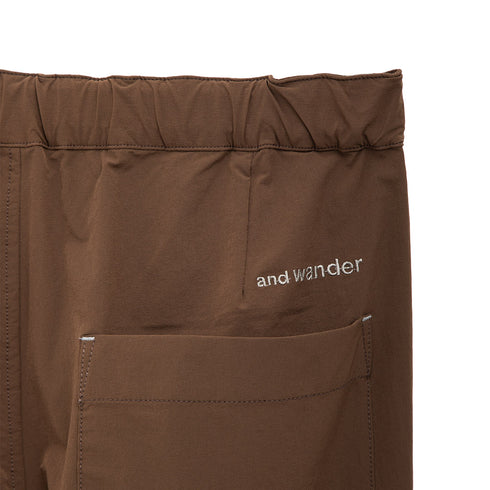 And Wander Light W Cloth Pants Brown Degli Uberti