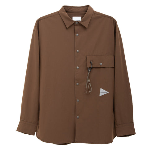 And Wander Light W Cloth Shirt Brown Degli Uberti