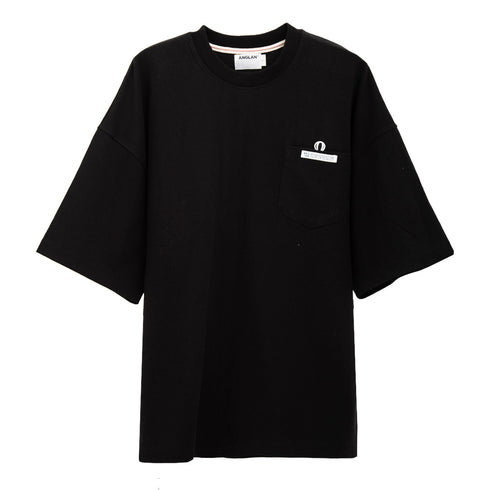 Anglan Hidden Wappen Pocket Half Tee Black 6109100010 Degli Uberti