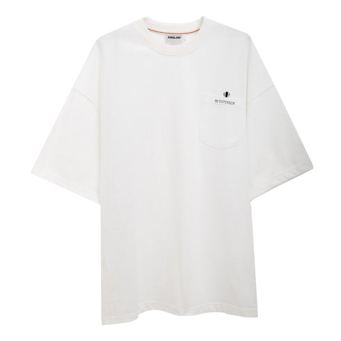 Anglan Hidden Wappen Pocket Half Tee White 6109100010 Degli Uberti