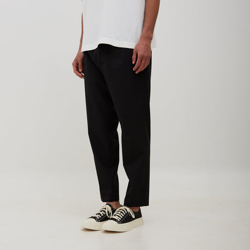 Bonsai Carrot Fit Pant, Elastic Waistband Black PT001-V1 Degli Uberti
