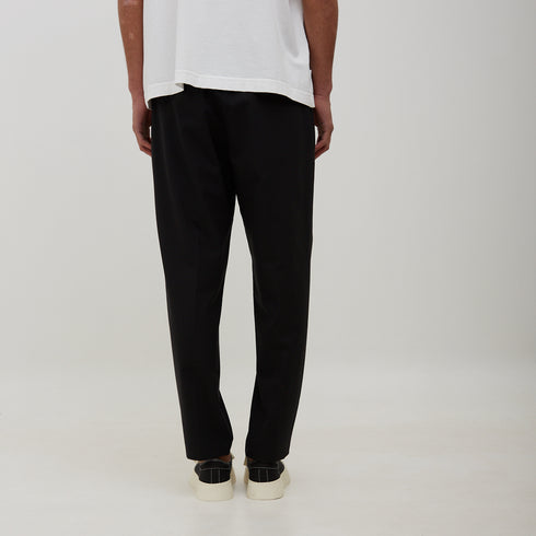 Bonsai Carrot Fit Pant, Elastic Waistband Black PT001-V1 Degli Uberti
