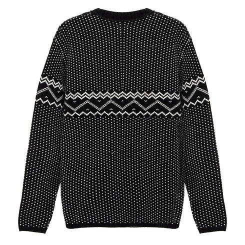 C.P. Company Chenille Cotton Jacquard Knit Black 999 15CMKN063A Degli Uberti