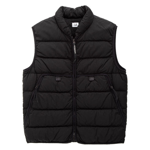 C.P. Company Eco-Chrome R Down Vest Black 999 15CMOW030A Degli Uberti