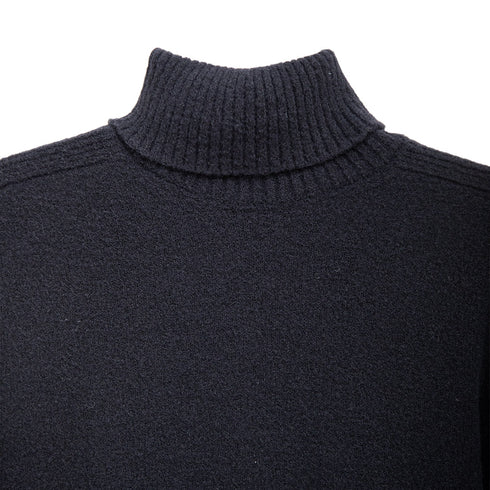C.P. Company Fleece Knit Roll Neck Black 999 15CMKN224A Degli Uberti