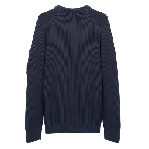 C.P. Company Full RIb Crew Neck Jumper Total Eclipse 888 15CMKN077A Degli Uberti