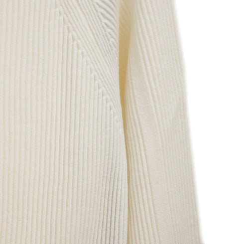 C.P. Company Lambswool GRS Crewneck Full Knit Gauze White 103 17CMKN052A-110149A Degli Uberti