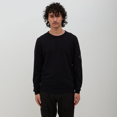 C.P. Company Light Fleece Sweatshirt Black 999 14CMSS032A-002246G Degli Uberti