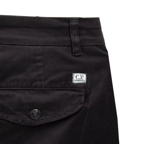 C.P. Company Stretch Sateen Ergonomic Pants Black 999 15CMPA058A Degli Uberti