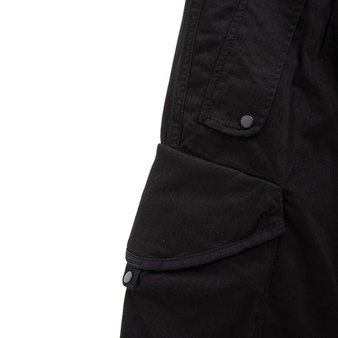 C.P. Company Stretch Sateen Loose Cargo Pant Black 999 15CMPA123A Degli Uberti