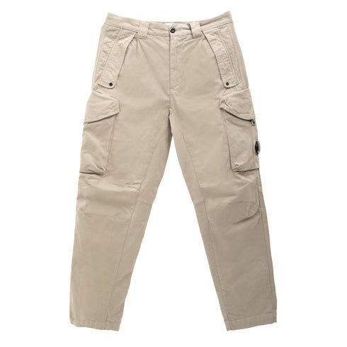 C.P. Company Stretch Sateen Loose Cargo Pant Silver Sage 335 15CMPA123A Degli Uberti
