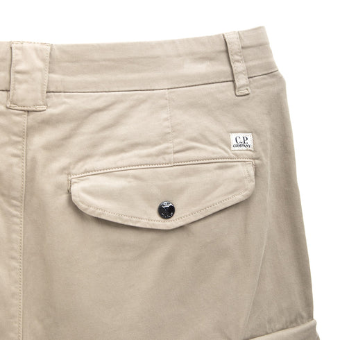 C.P. Company Stretch Sateen Loose Cargo Pant Silver Sage 335 15CMPA123A Degli Uberti