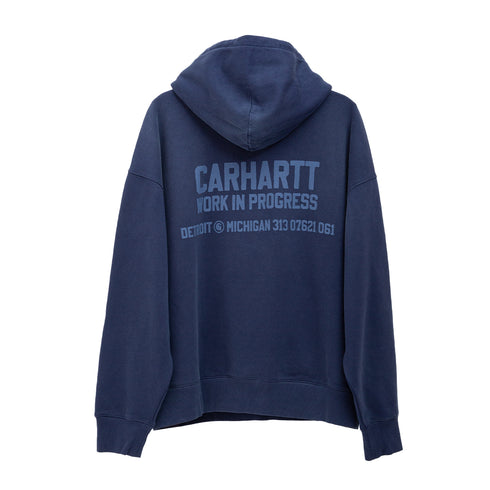 Carhartt Hooded Distance Sweat Jupiter Stone Dyed I035639 4068584330506 Back Degliuberti