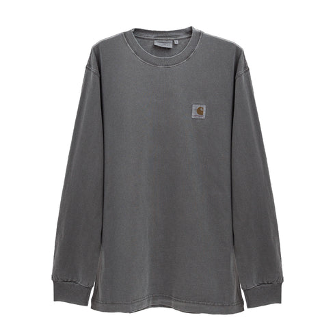 Carhartt L/S Vista T-Shirt Black Garment Dyed I030779 4068584220692 Front Degliuberti
