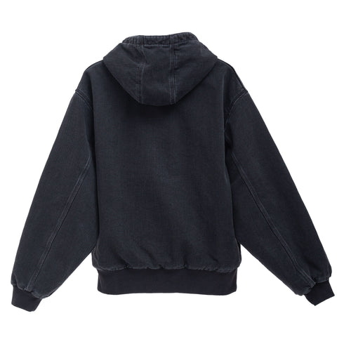 Carhartt OG Active Jacket Black Stone Washed I032232 4064958661733 Back Degliuberti
