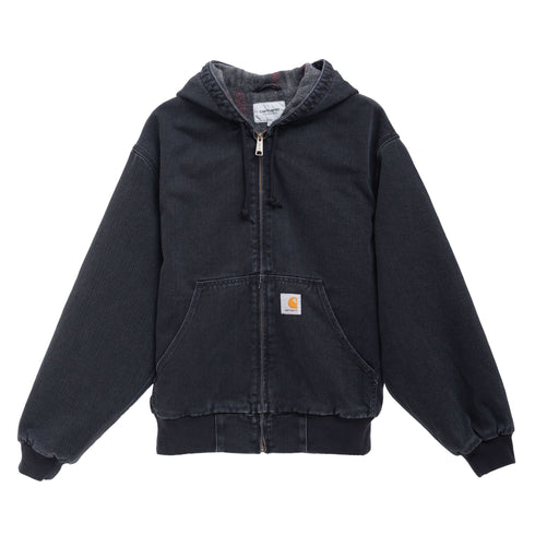 Carhartt OG Active Jacket Black Stone Washed I032232 4064958661733 Front Degliuberti