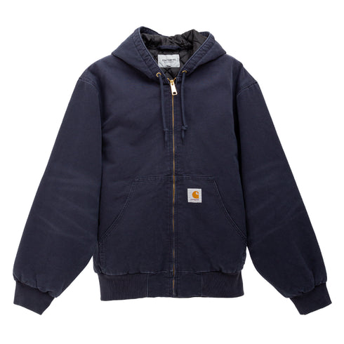 Carhartt OG Active Jacket Dark Navy Stone Canvas I035891 4068584343971 Front Degliuberti