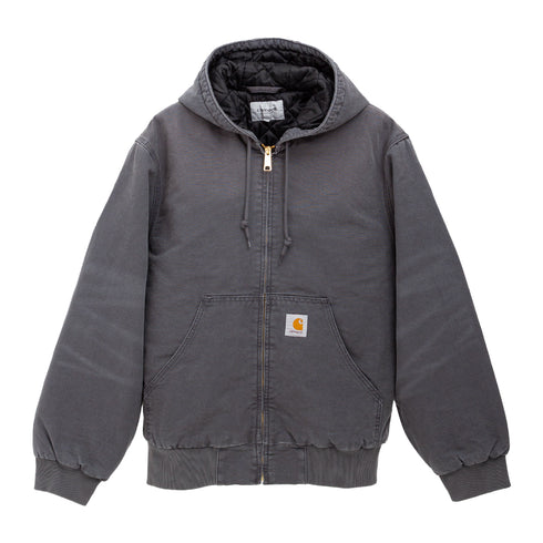 Carhartt OG Active Jacket Graphite Stone Canvas I035891 4068584343971 Front Degliuberti