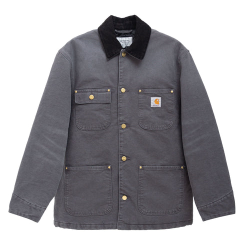 Carhartt OG Chore Coat Graphite/Black Stone Canvas I035613 4068584241383 Front Degliuberti