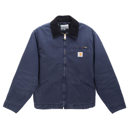 Carhartt OG Detroit Jacket Dark Navy/Black Stone Canvas I035614 4068584326714 Front Degliuberti