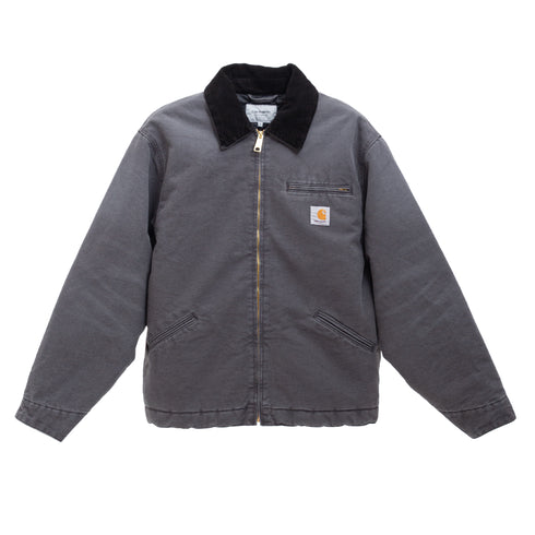 Carhartt OG Detroit Jacket Graphite/Black Stone Canvas I035614 4068584326813 Front Degliuberti