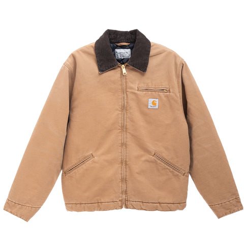 Carhartt OG Detroit Jacket Hamilton Brown/Tobacco Stone Canvas I035614 4068584241468 Front Degliuberti