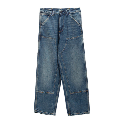 Carhartt OG Double Knee Pant Blue Dark Used Wash I035797 4068584278440 Front Degliuberti