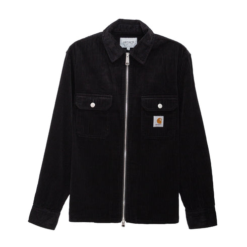 Carhartt Reynold Shirt Jac Black Rinsed I036049 4068584356391 Front Degliuberti