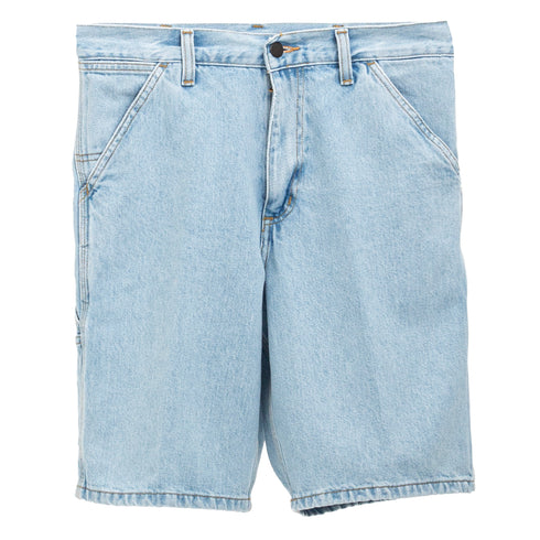 Carhartt Single Knee Short Blue Heavy Stone Bleached I032026 4064958587347 Front Degli Uberti