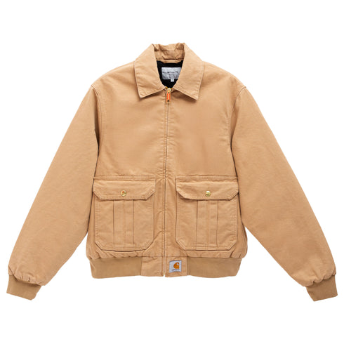 Carhartt Stanton Jacket Dusty H Brown Stone Washed I035617 4068584349355 Front Degliuberti