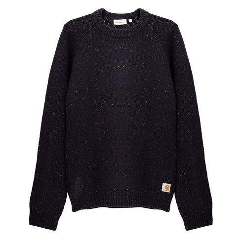 Carhartt WIP Anglistic Sweater Speckled Dark Navy I010977.IT4.XX.03 Degli Uberti