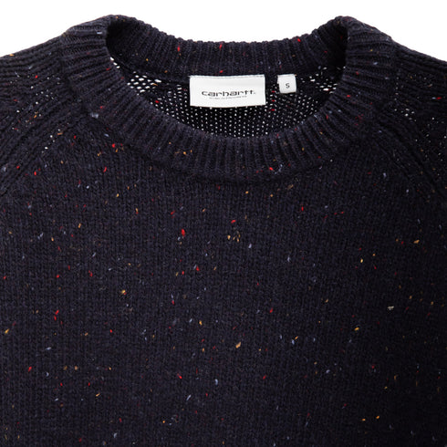 Carhartt WIP Anglistic Sweater Speckled Dark Navy I010977.IT4.XX.03 Degli Uberti