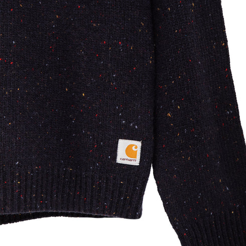 Carhartt WIP Anglistic Sweater Speckled Dark Navy I010977.IT4.XX.03 Degli Uberti