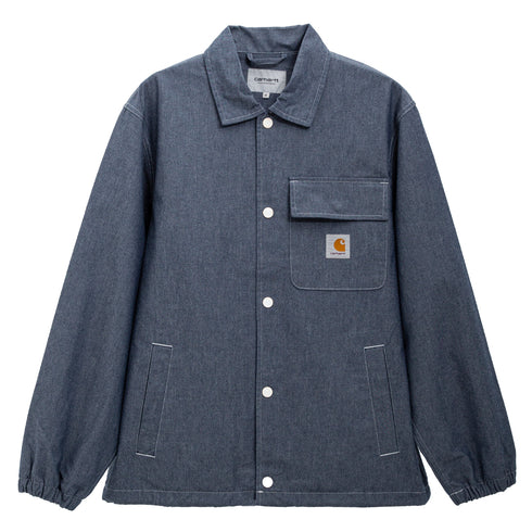 Carhartt Wip Blake Coach Jacket Blue Rinsed I031896 4064958576723 Front Degliuberti