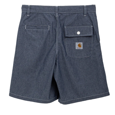 Carhartt Wip Blake Short Blue Rinsed I034529 4068584106521 Back Degli Uberti