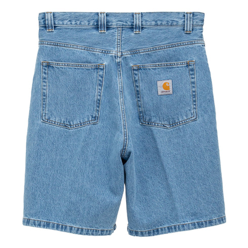 Carhartt Wip Brandon Short Blue Stone Bleached I031921 4064958579090 Back Degli Uberti